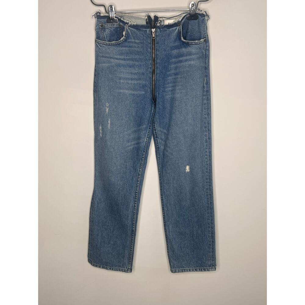 Reformation High Rise Straight Leg Ankle Zipper Jean Celtic Wash Women's Size 26 - Picture 2 of 11